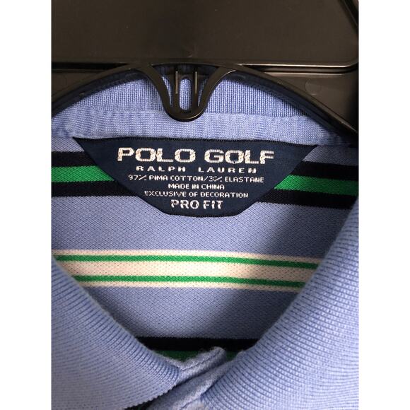 Ralph Lauren Men's Medium Polo Golf Pro Fit Stripe Polo Shirt - Picture 2 of 6